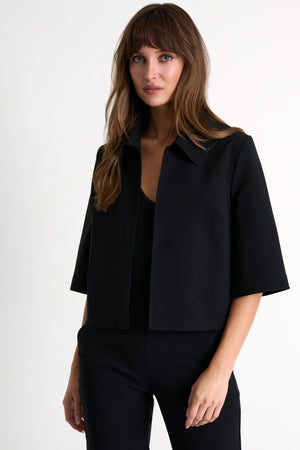 Blazer écourté en polyamide extensible