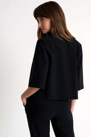 Blazer écourté en polyamide extensible