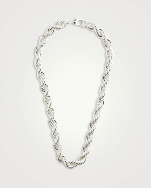 Collier torsadé argenté