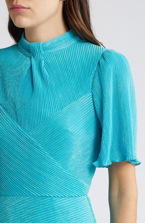Robe courte plissée à volants MARABELLA