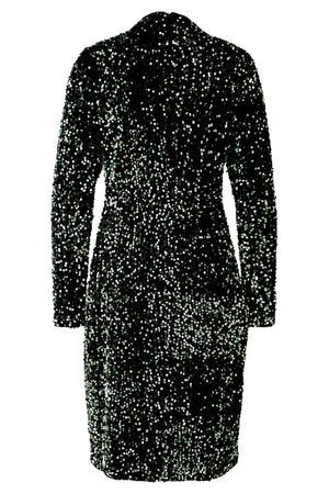 Sequin mid-length dress with long sleeves