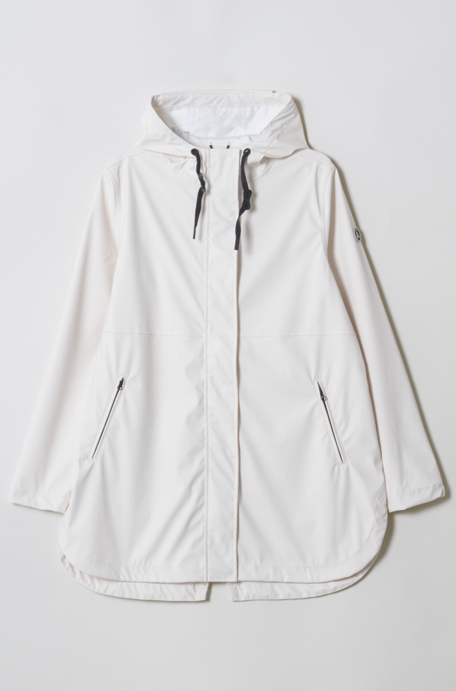 A-cut Cloud Raincoat with side slits