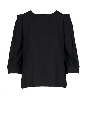Three-quarter sleeve blouse with pleats