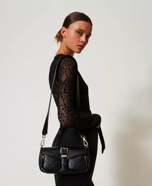 Sac à main à double compartiments zippés