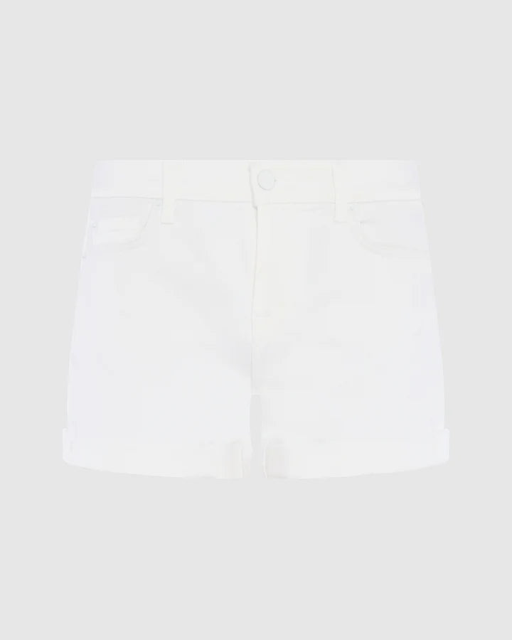 Short à ourlet roulé en demin