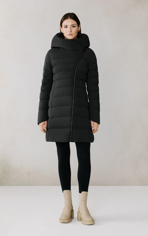 Manteau mi-long extensible en duvet