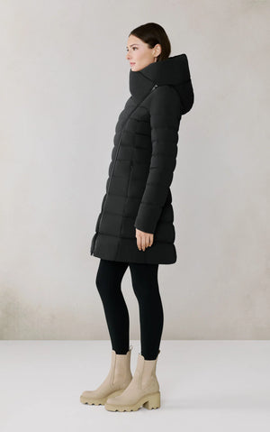 Manteau mi-long extensible en duvet