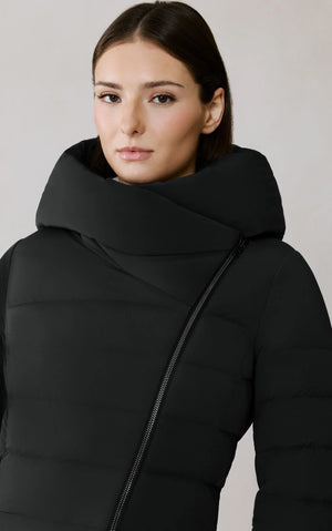 Manteau mi-long extensible en duvet