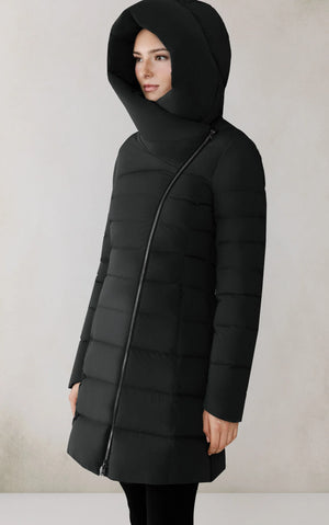 Manteau mi-long extensible en duvet