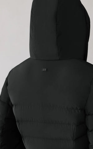 Manteau mi-long extensible en duvet