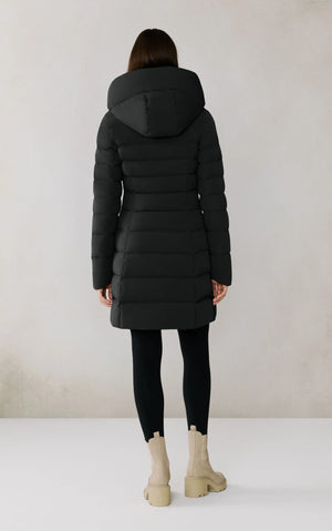 Manteau mi-long extensible en duvet