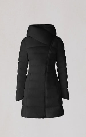 Manteau mi-long extensible en duvet