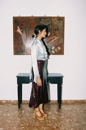 Jupe sales longue paillettes