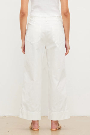 Pantalon écourté en coton canvas